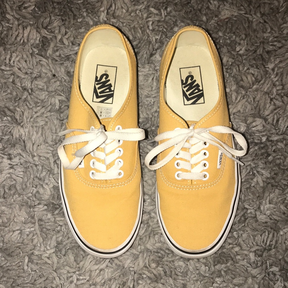 Yellow authentic Vans